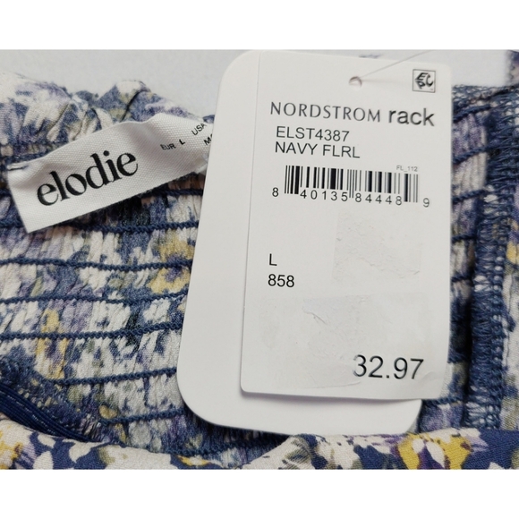 Elodie Blouse Size L Cropped Floral - Picture 8 of 8